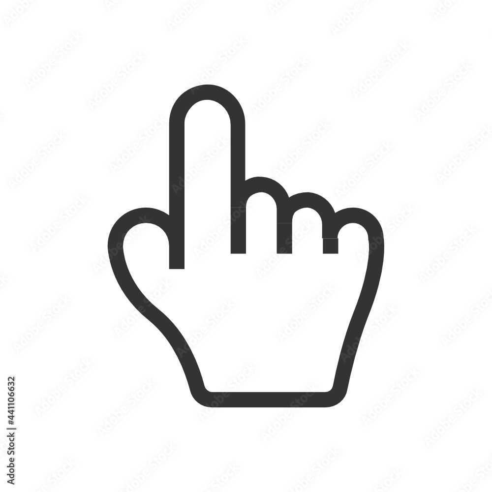 Poster click cursor outline icon