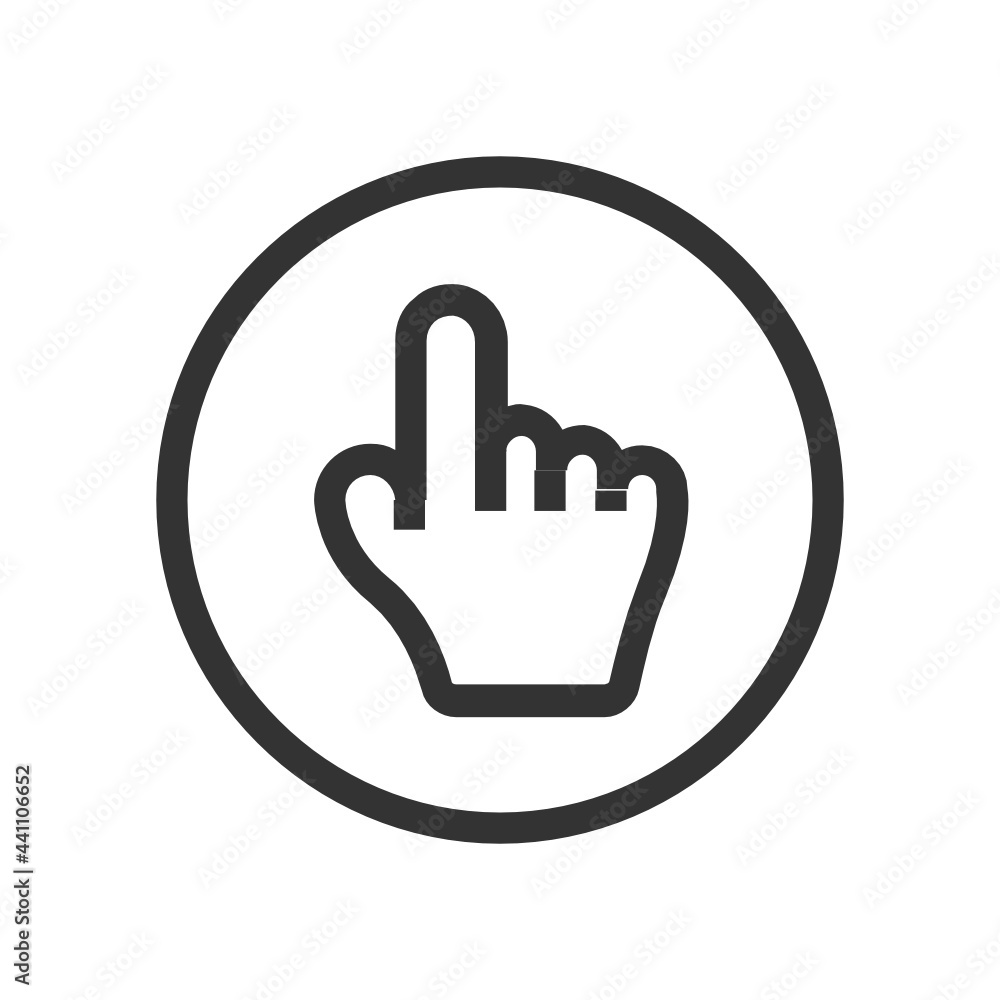 Poster click cursor outline icon