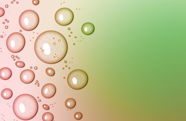 Drops of water on a clear background