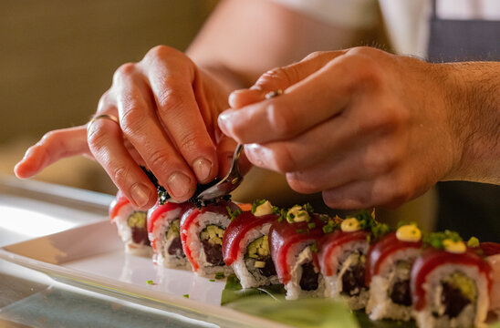 Tasty sushi rolls