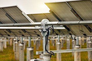 Iron support for pillar solar photovoltaic