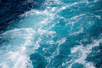 Abstract texture and shapes of sea waves and foam