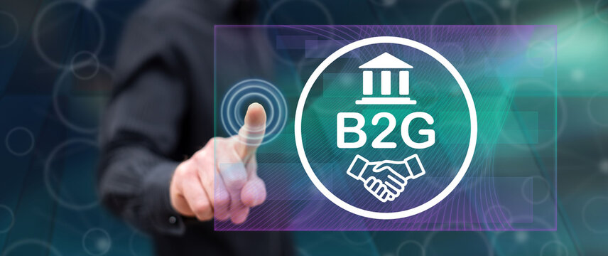 Man touching a b2g concept