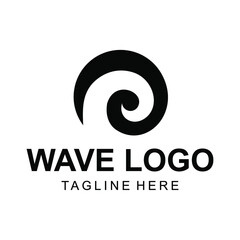 Obraz premium WAVE LOGO ICON VECTOR ILLUSTRATION CREATIVE DESIGN IDEA