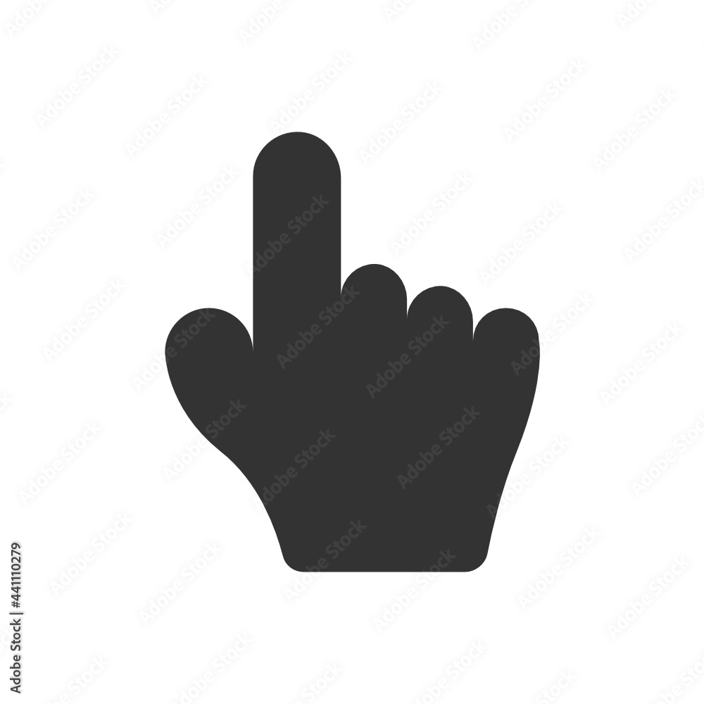Poster click cursor solid icon