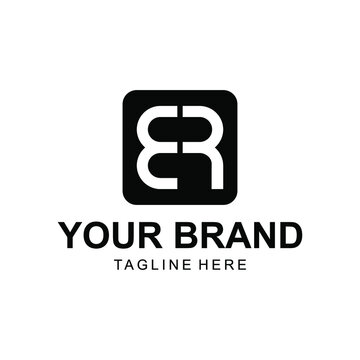 letter br rb logo vector simple modern creative design idea 