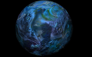 Rendered Planet Neptune