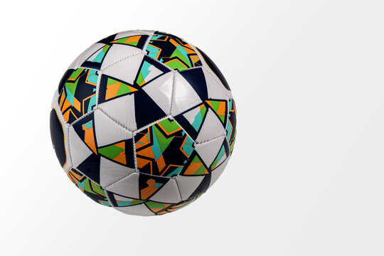 New futsal ball on a white background close-up