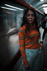 girl in the subway