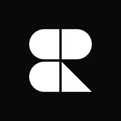 letter br rb logo vector simple modern creative design idea  - obrazy, fototapety, plakaty