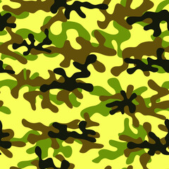 Seamless camouflage pattern. Hunting pattern. Vector.