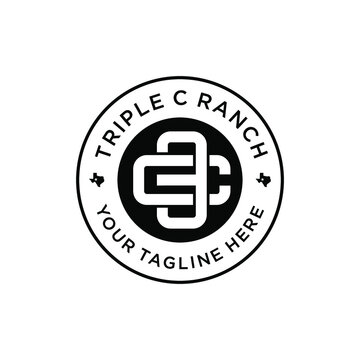 initials letter c3  simple vintage logo