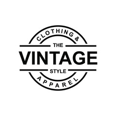 Classic Vintage Retro Label Badge logo design for cloth apparel
