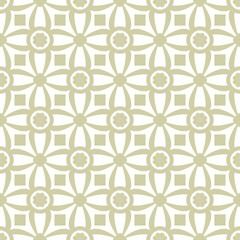 Seamless abstract floral pattern. Geometric shape ornament. Graphic modern pattern. Vector background.