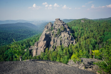 Central pillars in the Krasnoyarsk Pillars nature reserve