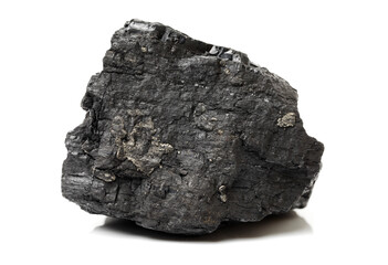 Coal on a white background