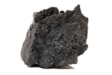 Coal on a white background