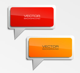 Origami vector banner. The original form as two form, overlapping. The flat image. Advertising Design shape. Vector label tag.