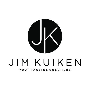 initials jk logo design circle modern simple creative idea inspiration 