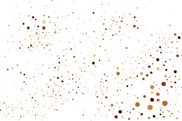 Coffee Color Grain Texture Isolated on White Background. Chocolate Shades Confetti. Brown Particles. Digitally Generated Image. Vector Illustration, EPS 10.