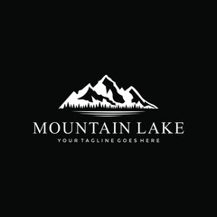 simple  mountain adventure logo design inspiration