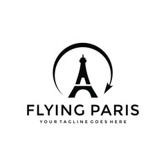 flying paris logo design inspirtaion creative idea 