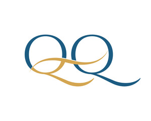 Initial letter QQ, QQ letter logo design