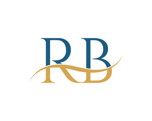 Initial letter RB, RB letter logo design
