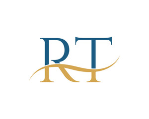 Initial letter RT, RT letter logo design