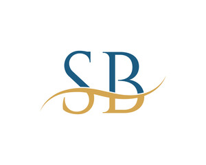Initial letter SB, SB letter logo design