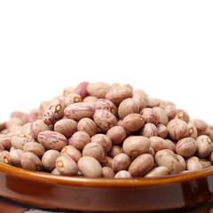 Dry beans on white background