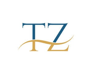 Initial letter TZ, TZ letter logo design