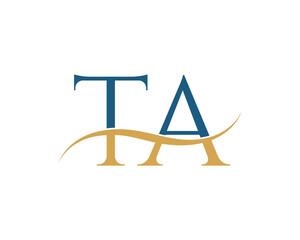 Initial letter TA, TA letter logo design