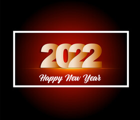 Happy New Year 2022 Lettering . Holiday Vector Illustration.