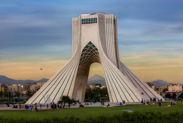 The Azadi Tower is a monument located at Azadi Square in Tehran, Iran. It is one of the symbols of Tehran, and marks the west entrance  to the city.