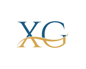 Initial letter XG, XG letter logo design