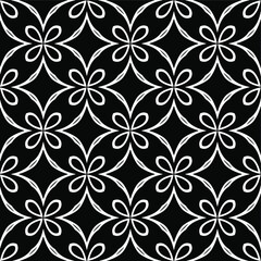 
floral seamless pattern background.Geometric ornament for wallpapers and backgrounds. Black and white pattern. 