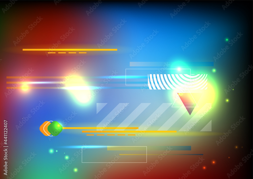 Aufkleber technology background color vector for web and design