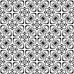 
floral seamless pattern background.Geometric ornament for wallpapers and backgrounds. Black and white pattern. 