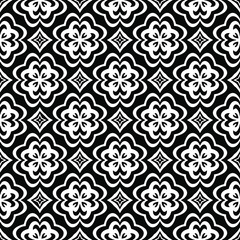 
floral seamless pattern background.Geometric ornament for wallpapers and backgrounds. Black and white pattern. 