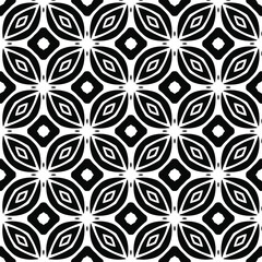 
floral seamless pattern background.Geometric ornament for wallpapers and backgrounds. Black and white pattern. 