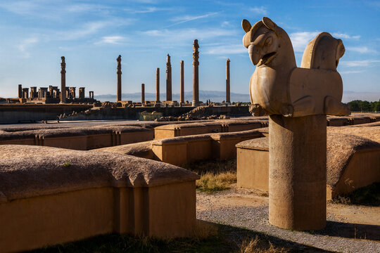 Persepolis was the capital of the Achaemenid Empire. It is in northeast of the city of Shiraz in Fars Province, Iran. /  UNESCO World Heritage Sites.