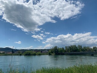 clouds over the river