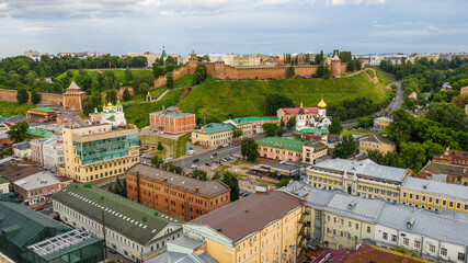 Naklejka premium Nizhny Novgorod Kremlin. Aerial view.