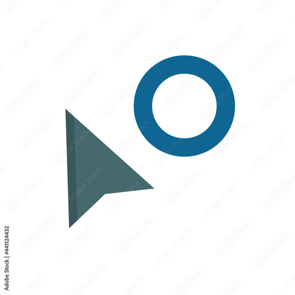 Poster arrow wait cursor flat icon