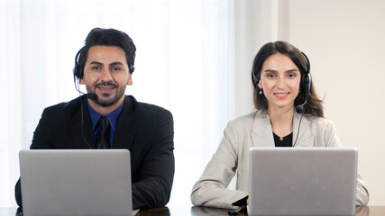Call center team for product information service