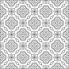 

Vector geometric pattern. Repeating elements stylish background abstract ornament for wallpapers and backgrounds. Black and white colors