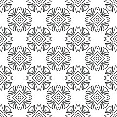 

Vector geometric pattern. Repeating elements stylish background abstract ornament for wallpapers and backgrounds. Black and white colors