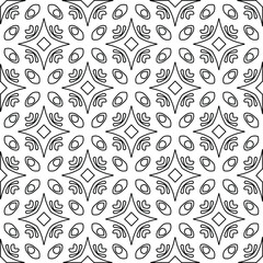 

Vector geometric pattern. Repeating elements stylish background abstract ornament for wallpapers and backgrounds. Black and white colors