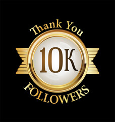 10000 followers illustration with thank you 